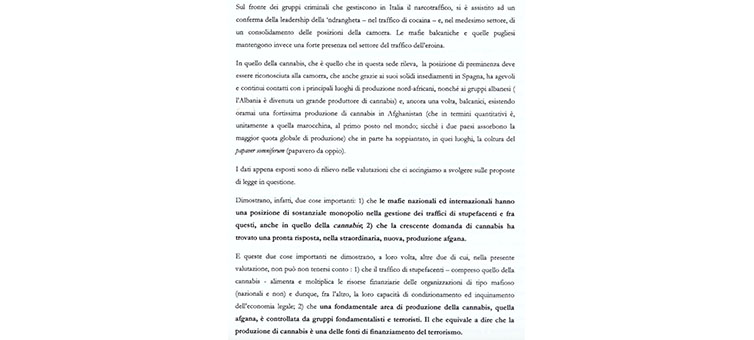 La produzione di cannabis finanzia il terrorismo